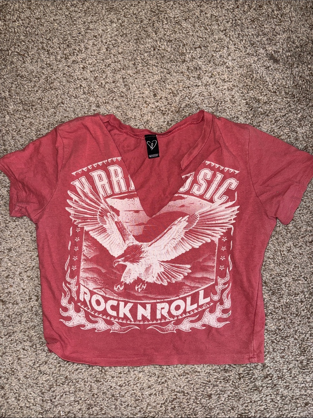 Windsor Red Eagle Rock N Roll Graphic Crop Top